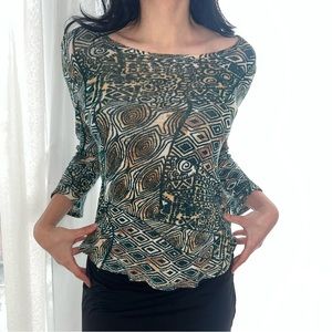 Gorgeous mesh boho long sleeved top